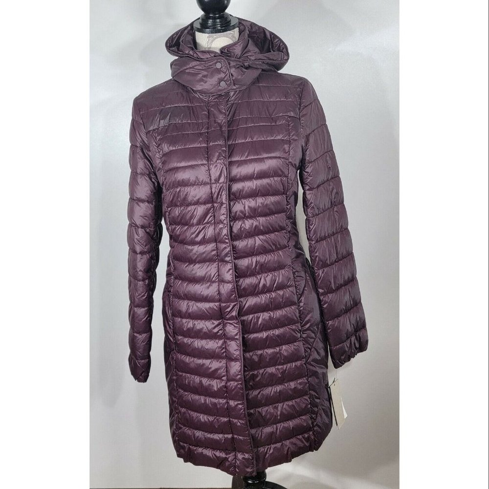Kenneth Cole New York Zip Puffer Jacket, Purple Women's Size Small, NWT - Picture 3 of 12